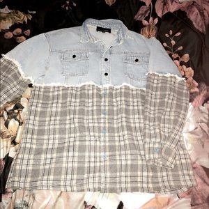 SOLD ** Flannel / jean / denim jacket / shacket